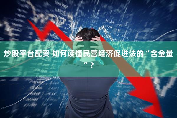 炒股平台配资 如何读懂民营经济促进法的“含金量”？